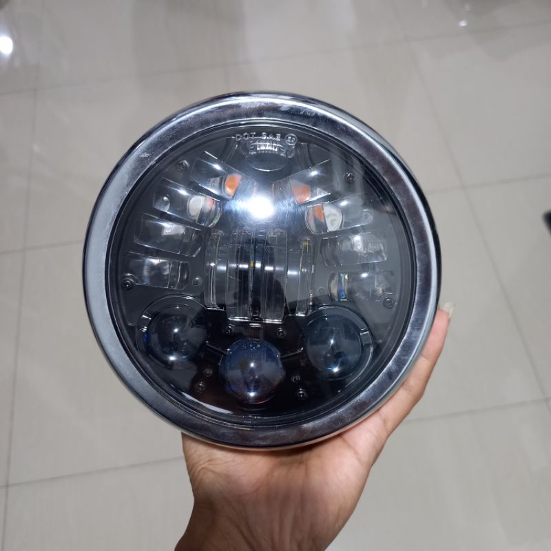 Lampu Depan CB Japstyle LED Daymaker Set Batok YB 100 Headlamp Custom pnp CB GL