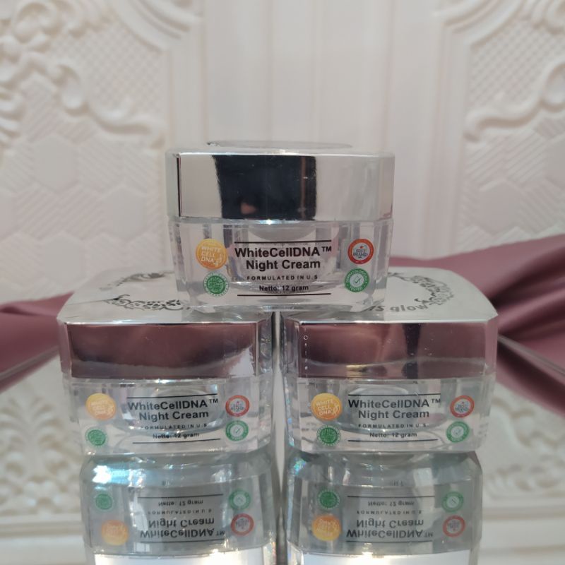 "Best Seller" Ms Glow Night Cream White Cell DNA/Night Cream Salmon DNA MS Glow