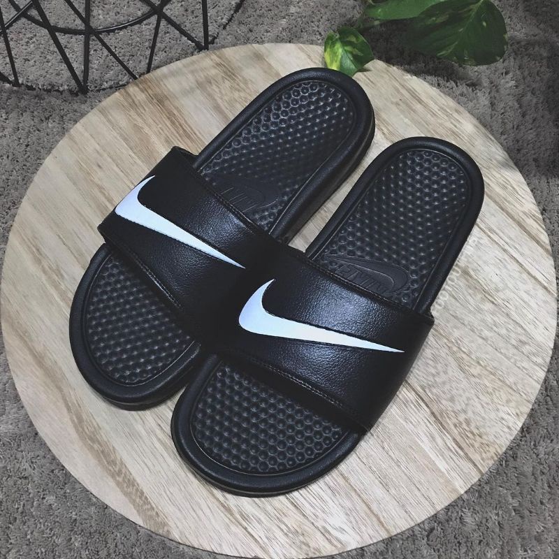 Sandal Slop Nike Ceklist Unisex Story Distro Pria Dan Wanita-White