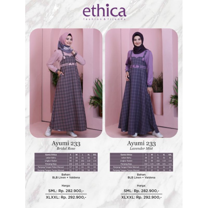 Ayumi 233 Bridal Rose Lavender Mist Gamis Ethica