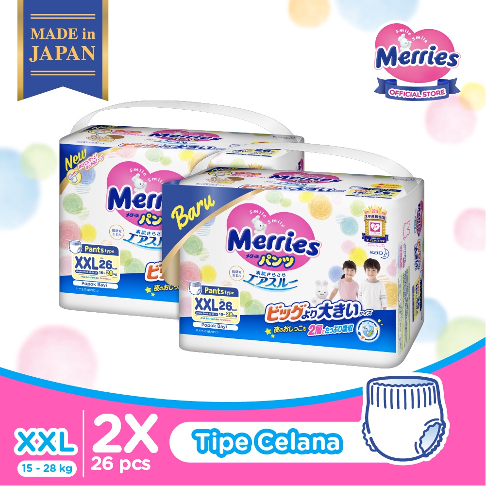 Merries Premium Popok Bayi Celana XXL 26 Twinpack