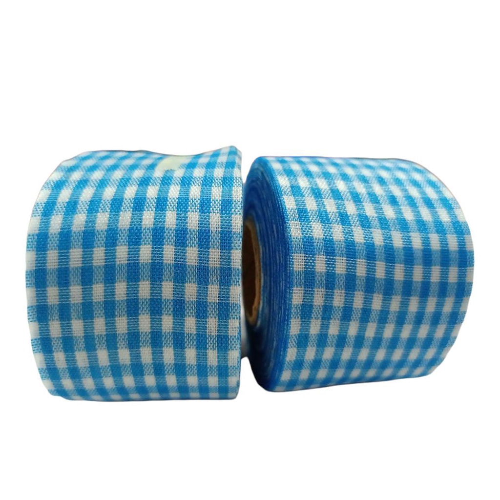 

Pita Kotak Biru Muda 2 inch / 5cm Per roll