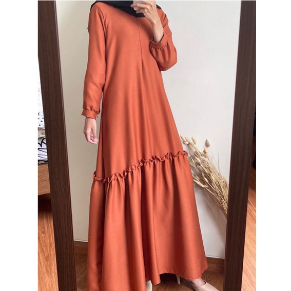 JOVINNA MAXI GAMIS JUMBO UKURAN S M L XL XXL XXXL 5L BIG SIZE-Coral