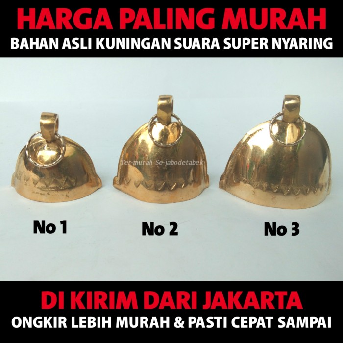 klontongan sapi no 3 klontongan sapi kuningan Lonceng sapi kuningan