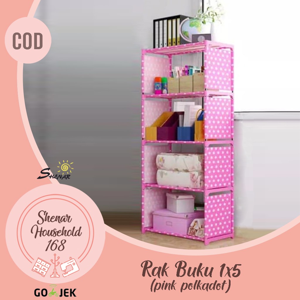SHENAR RAK BUKU RAK PENYIMPAN LEMARI BUKU RAK PORTABLE  DEKORASI HIASAN(BISA COD)