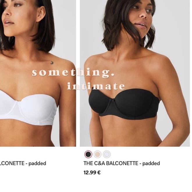 ✿ C&A Strapless Balconette Bra (free straps) Branded Sale Sisa Export Bh Kemben Bandeau Import Nude 