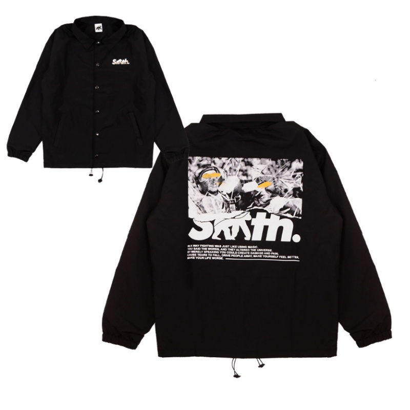 Jaket Coach Smith | Jaket Coach Pria | Coach Smith | House of Smith Coach Jacket - Co Nf Black