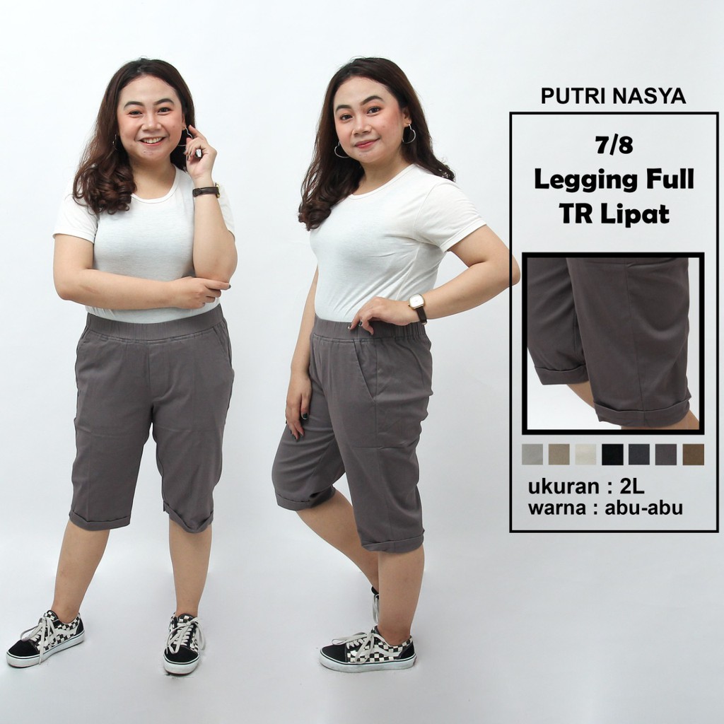 Celana 7/8 jumbo L full TR / baggy pant jumbo / celana pendek model 8L-6L-5L-4L-2L-XL-S fit to L