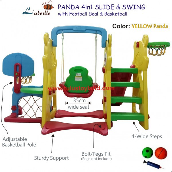 Perosotan Ayunan Labeille Panda 4 in 1 Slide and Swing Sport Komplit 4in1