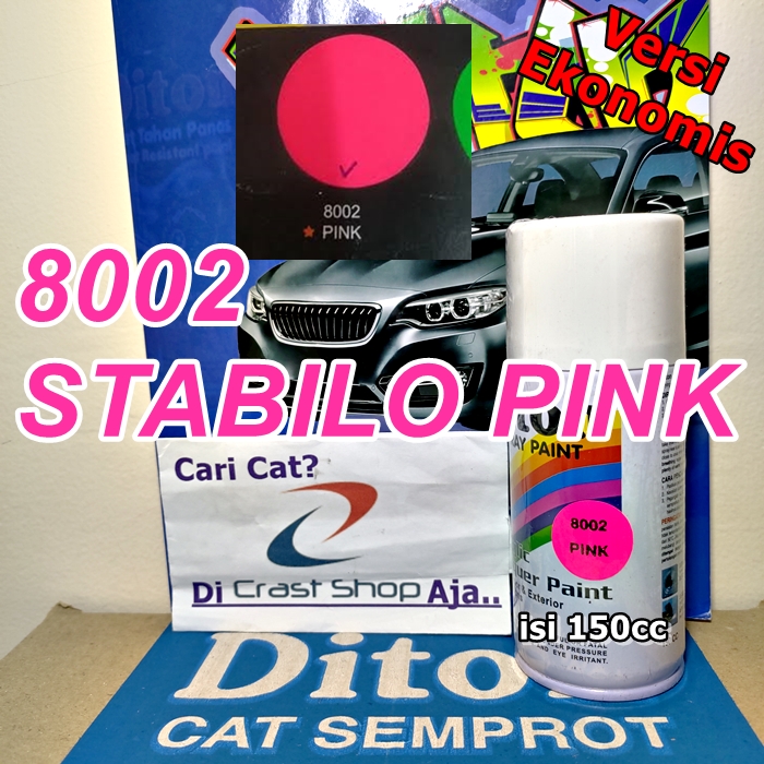 

Cat Pilox DITON Fluorescent Pink 8002 150cc warna stabilo merah muda murah pilok ekonomis sepeda