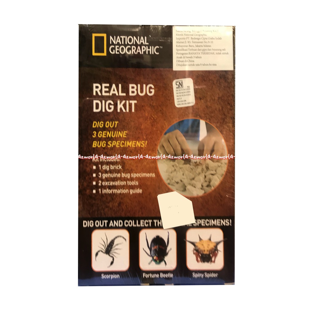 National Geographic Real Bug Dig Kit Science Kit Mainan Edukasi