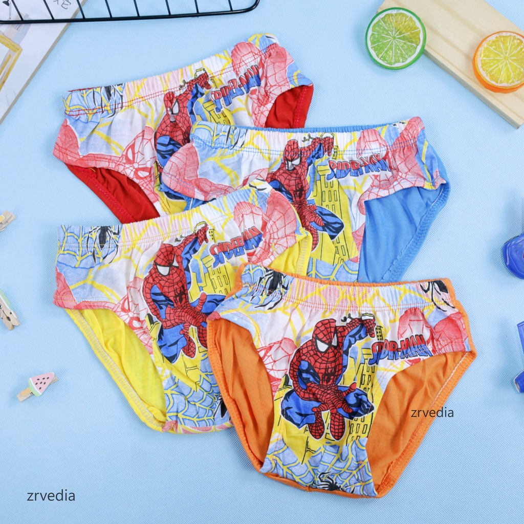 (ISI 6 - 12 pc) Celana Dalam 3-4 Tahun Anak Laki-Laki/ CD Anak Cowo Underwear Balita Bahan Adem