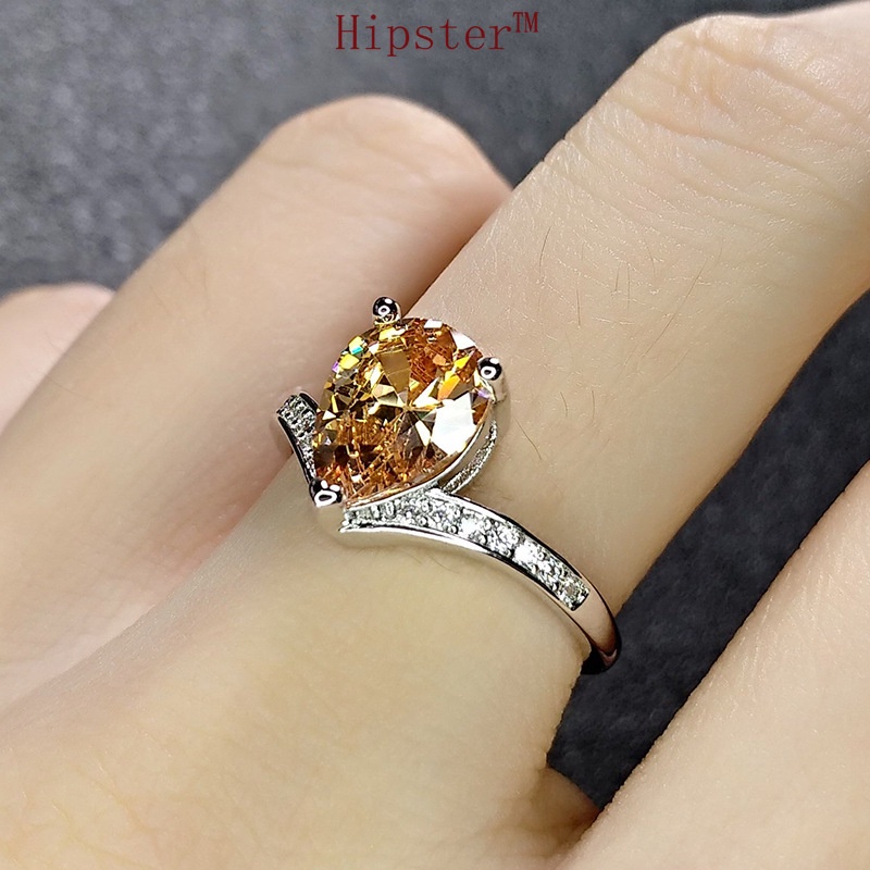 Hot Sale in Europe and America Classic Affordable Luxury Fashion Diamond Drop-Shaped Ruby Ring