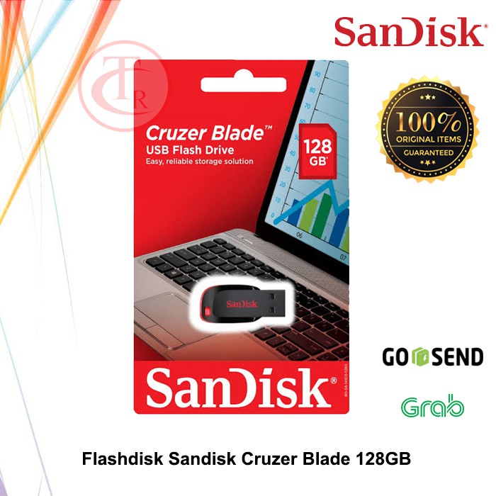 Flashdisk SANDISK Cruzer Blade 128GB Garansi Resmi ORIGINAL