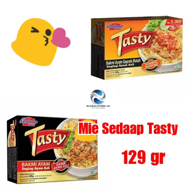 Mie sedaap tasty bakmi ayam 129 gr / Mie sedaap tasty ayam geprek matah 124 gr / tasty yakiniku