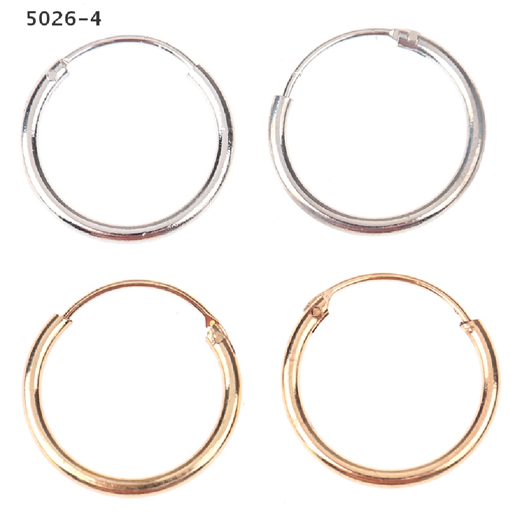 5026-4 3 Pair/Set Fashion Women Girl Simple Round Circle Small Ear Stud Earring  5026-4