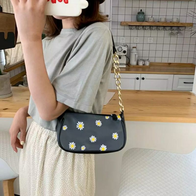 dem_sare / DS1082 - DAISYLA Shoulder Bag Tas Vintage bunga Rante besi Tas shoulder bag wanita vintage Daisy