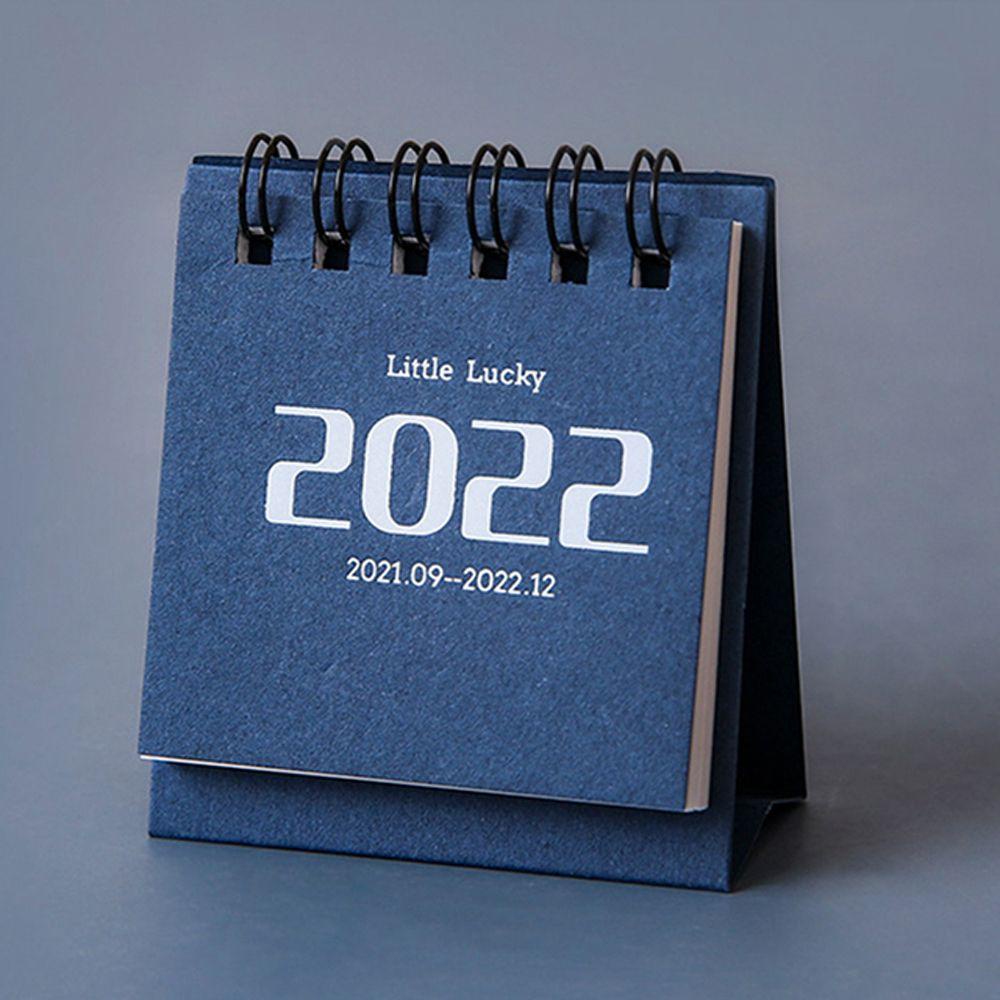 Lanfy 2021-2022 Kalender Perlengkapan Kantor Non-printed Daily Jadwal Berdiri Sendiri Dekorasi Desktop Agenda Organizer Coil Calendar