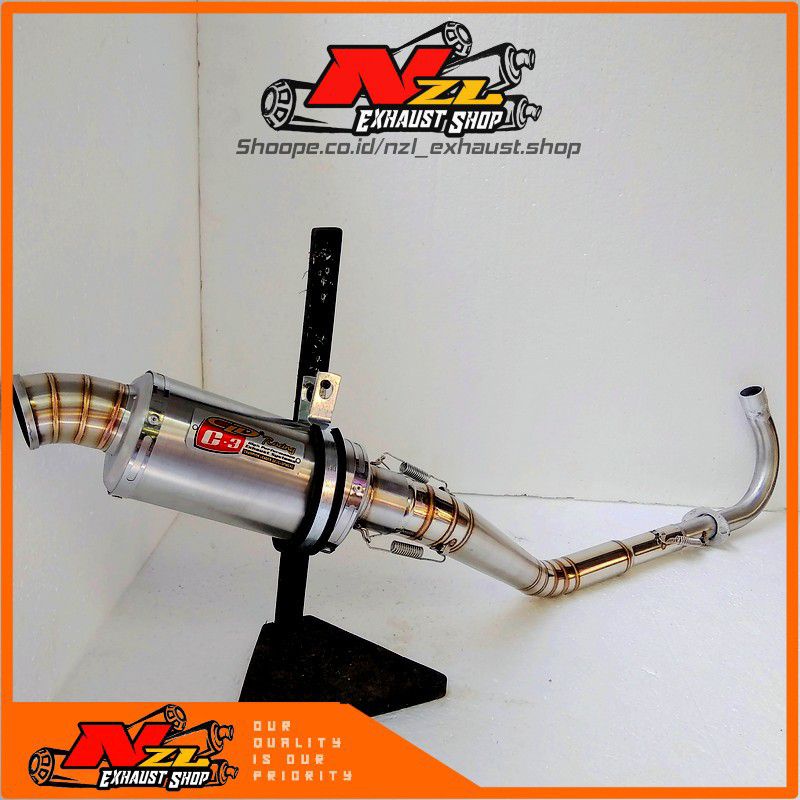 Knalpot CLD C3 oval Jupiter Z, Vega, Supra, Shogun, C70, dll