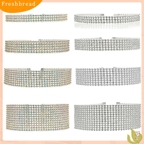 [TERLARIS]Women's Fashion Full Rhinestones Sparkling Choker Short Collar Necklace Jewelry