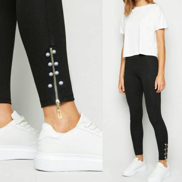 (  )Legging zipper  / legging import / legging fashion / legging sport / legging  Best Terlaris