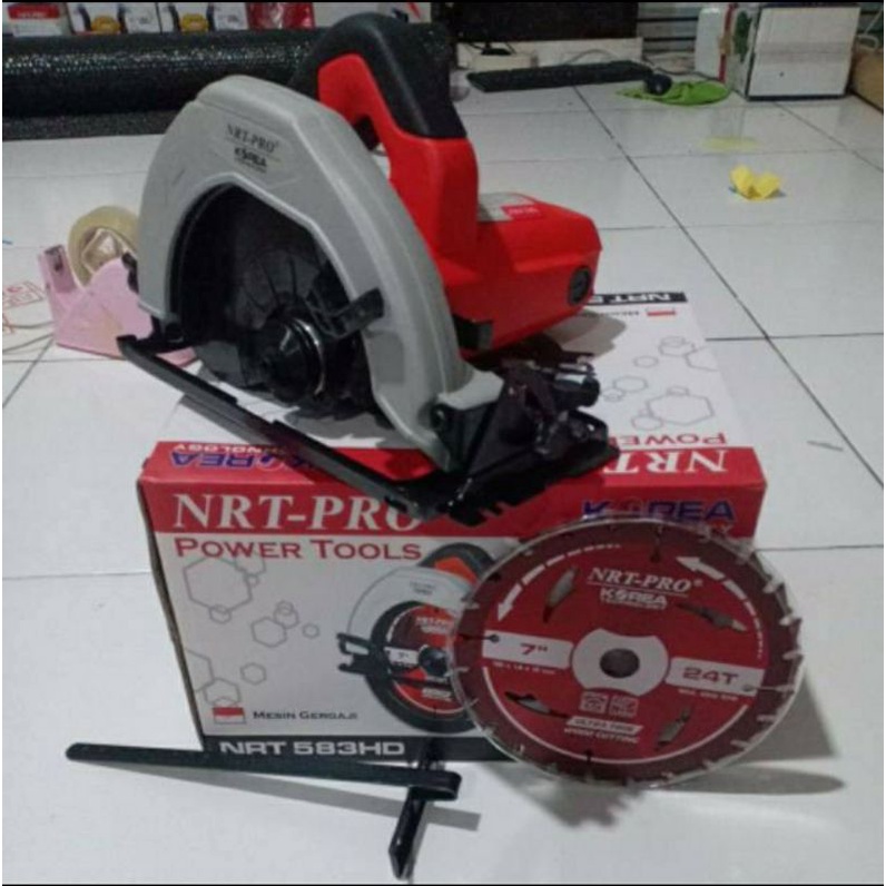 NRT PRO Mesin gergaji kayu 7 inch Laser circular saw NRT PRO 583 HD heavy duty