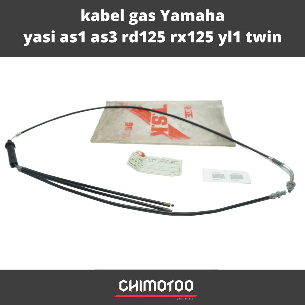 kabel gas Yamaha yasi as1 as3 rd125 rx125 yl1 twin ready stock sesuai foto
