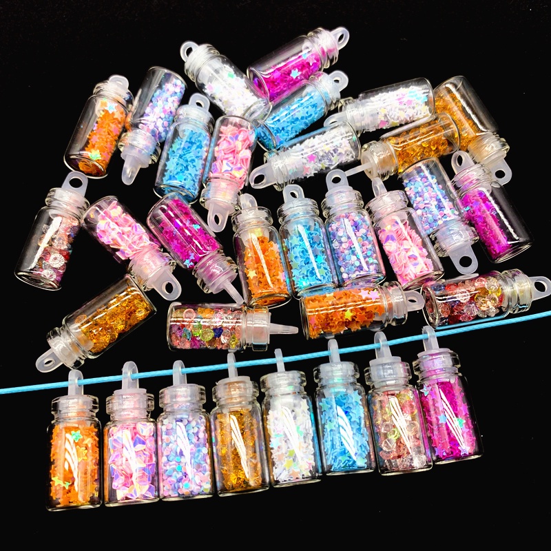 10Pcs/lot 11x28mm drift bottle glass bottle pendant for making DIY jewelry pendant accessories