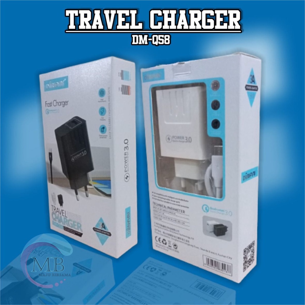 Q58  Charger DIINAMI Power 3A 18W Quick Charging TIPE C USB Fast Charging Port Smart Protection Garansi Resmi 1 Tahun MB2597