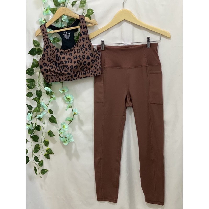 Gottex studio brown-legging gottex+bra sport motif