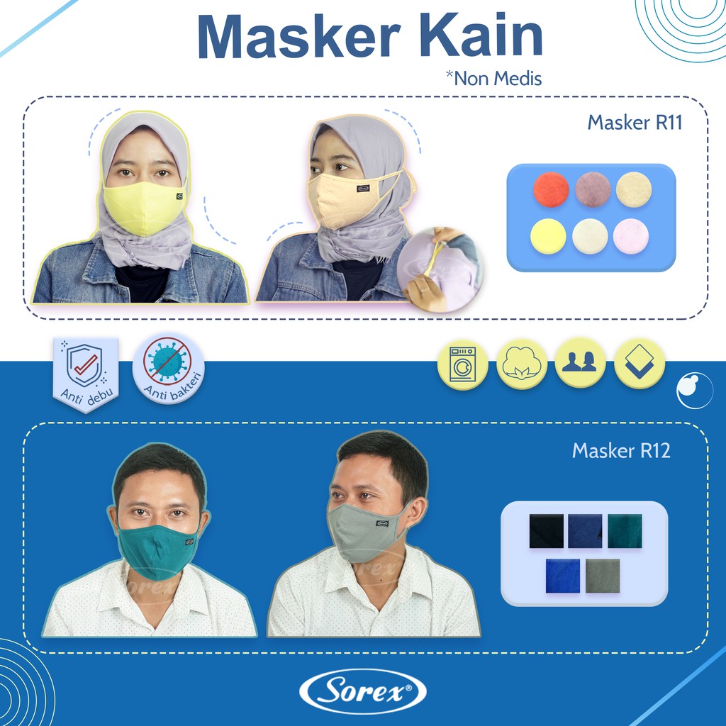 MASKER KAIN NON MEDIS 11 &amp; 12 SOREX OBRAL