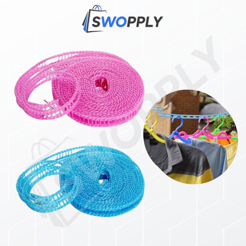 Swopply HL0061 Tali Jemuran 5 Meter Tali Jemuran Baju Lubang