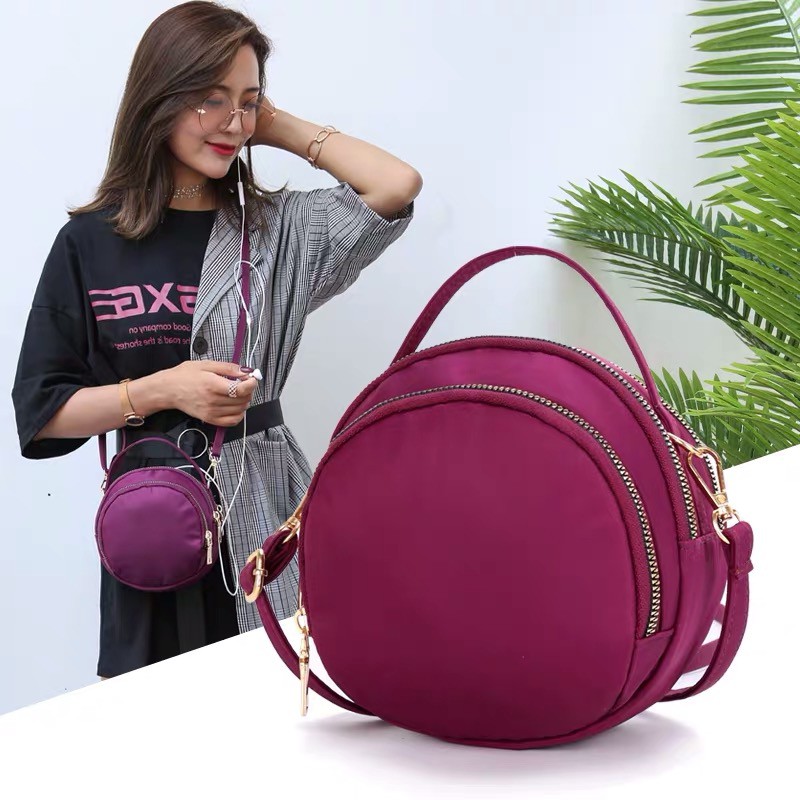 Tas Wanita Import Jinjing Dan Selempang BOBO Mini BB9038 9038 Bahan Parasut Kualitas Super High Qual