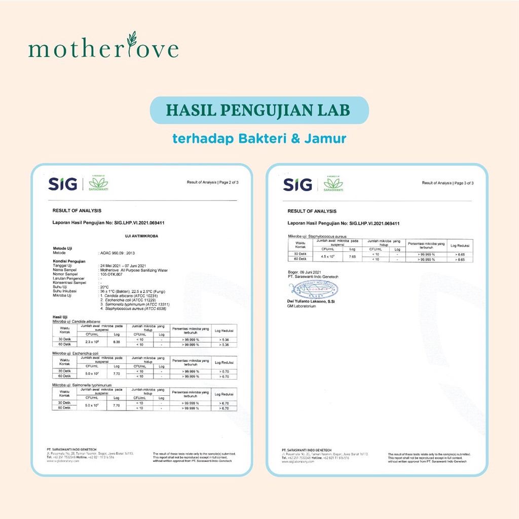 MOTHER LOVE ALL PURPOSE SANITIZING WATER 60ML