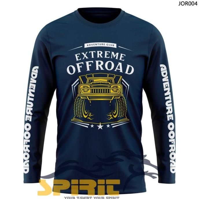 Baju Kaos Atasan Pria Lengan Panjang Offroad Adventure Jeep Big Size