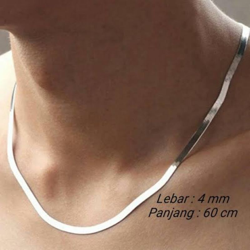 KALUNG titanium pria kalung titanium wanita gepeng