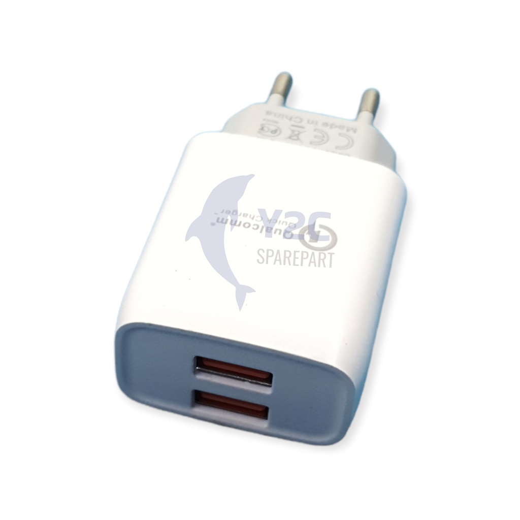 CHARGER BRANDED BO-28 2 USB QUICK FAST CHARGING 2.4A DUAL USB COLOKAN MICRO CASAN CAS / CARGER / ADAFTOR