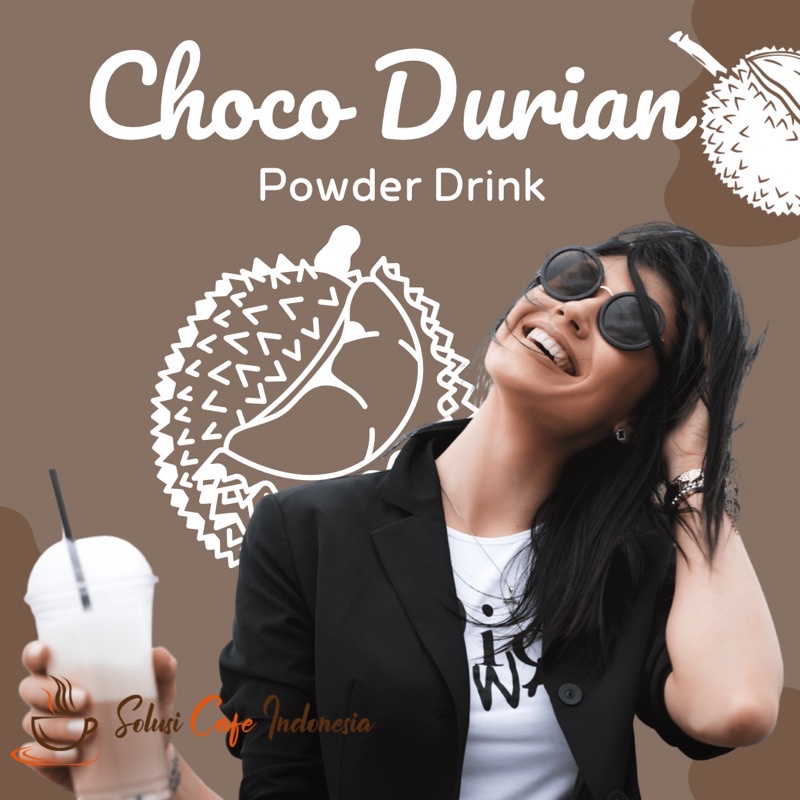 

Bubuk Minuman Chocolate Durian sachet 30gr - Choco Durian Solusi Cafe Indonesia