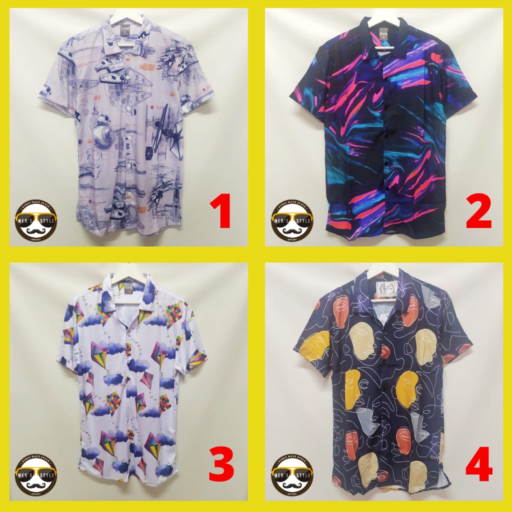 Baju Kemeja Motif Printing Hawai Pria Wanita Import Brazil Carnaval