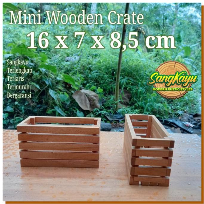 

BAYAR DITEMPAT Kotak kayu Rustic 16x7x8,5 cm kotak penyimpanan kotak kayu serbaguna KOMPLIT Kode 531