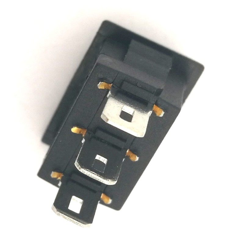 ROCKER SWITCH MINI 3 PIN WARNA HITAM AC 250V 3A ON-OFF I / O SPDT 15MM