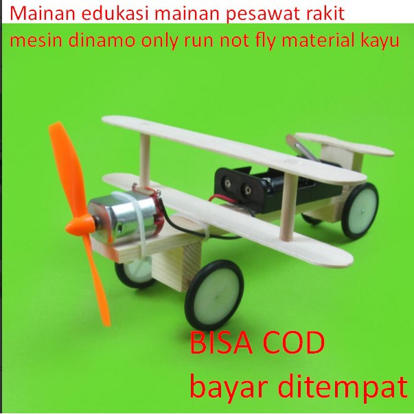 Mainan Elektronik Pesawat & Mobil Rakitan Mesin Dinamo