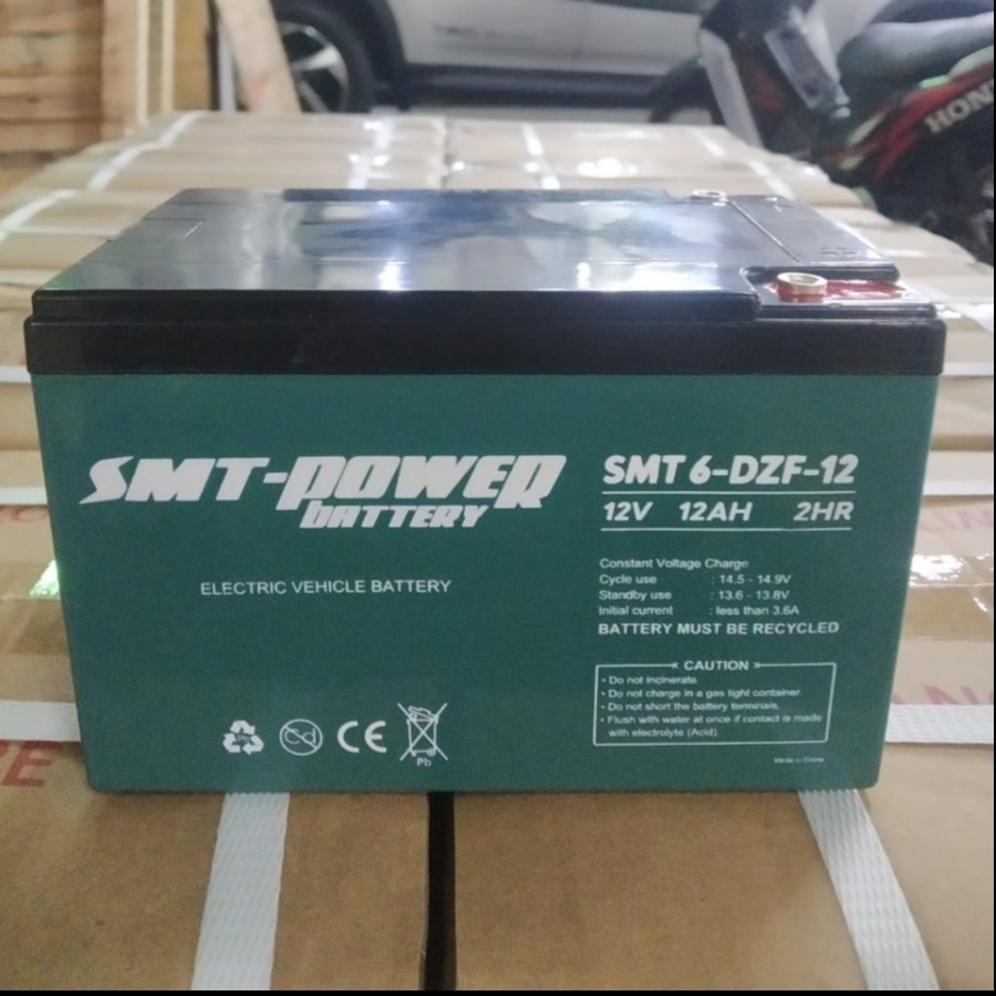 Baterai AKI 12V 12AH 2HR SMT 6-DZF-12 Sepeda Listrik E-Bike SLA Kering