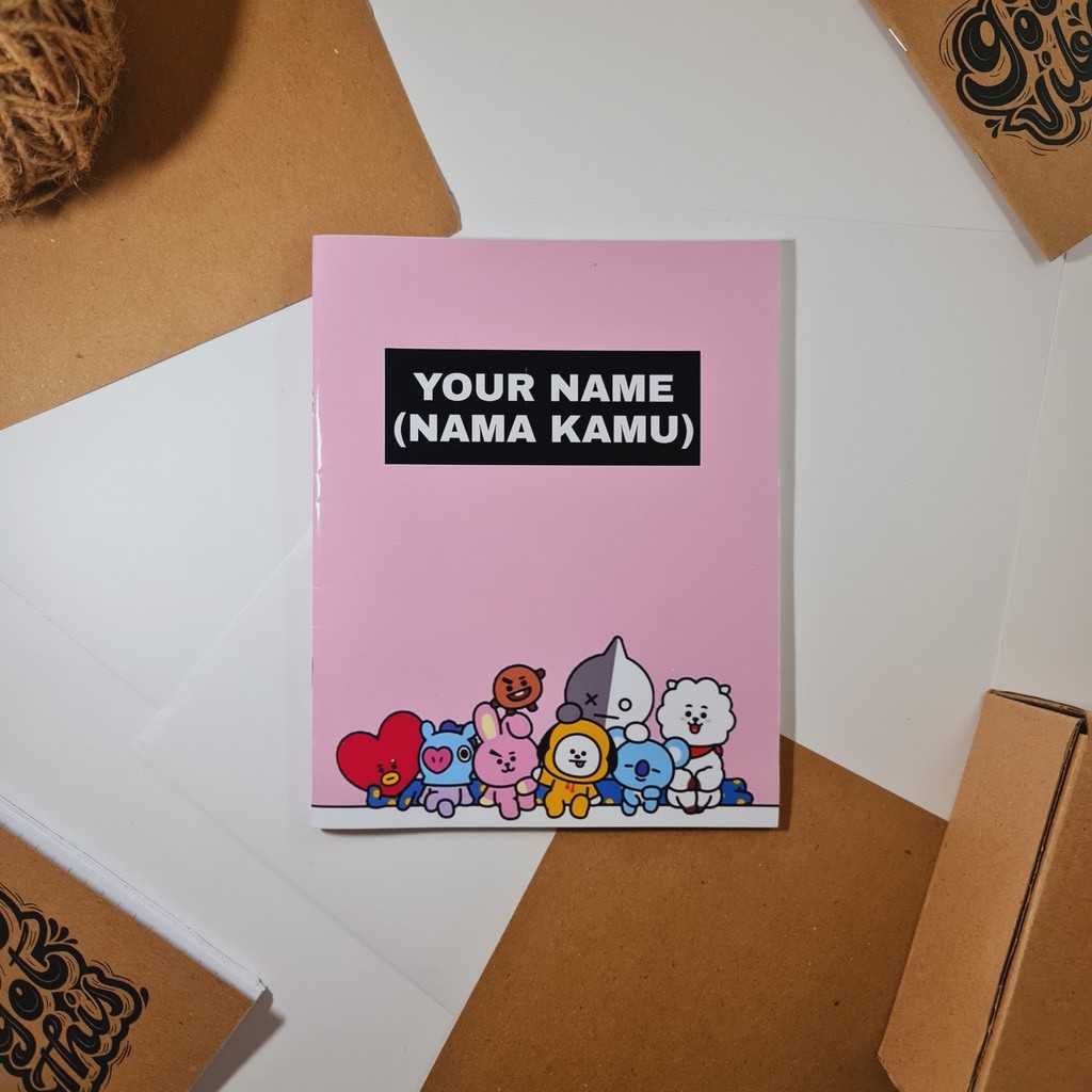 

BUKU BT21 PINK LUCU UNTUK CATATAN