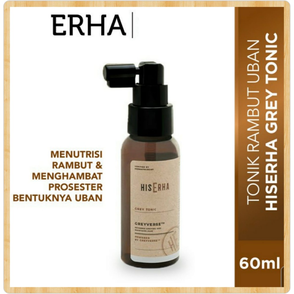 HIS ERHA GREY TONIC 60ML - TONIK RAMBUT PRIA ANTI UBAN