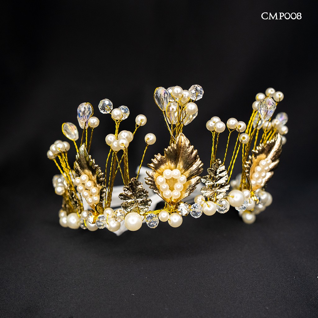 [BISA COD] TIARA CROWN WEDDING MAHKOTA PENGANTIN AKSESORIS PESTA CMP008