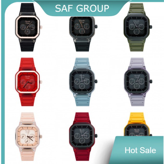 JAM TANGAN WANITA ALEXANDRE CHRISTIE AC 2811 / AC2811 RING TRANSPARANT RUBBER ORIGINAL by plp
