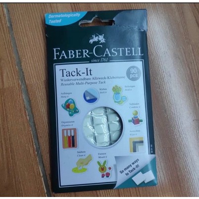 FABER CASTELL TACK IT - 9 PC 6 GR / 90 PCS 50 R  ADHESIVE GLUE LEM SERBAGUNA WHITE