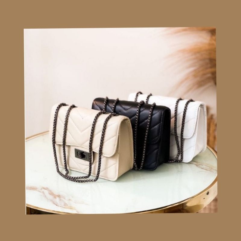 Slingbag Wanita Geraldine Endorse Tas Selempang Cewek Perempuan Tali Rantai Terbaru IrvanBagshop