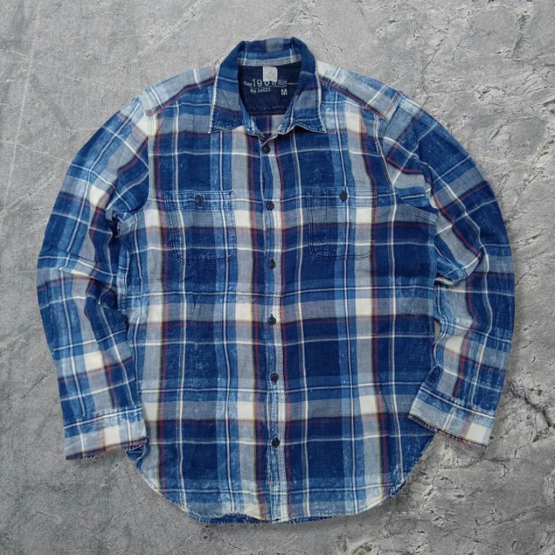 GAP KEMEJA PLAID FLANNEL VETERANO